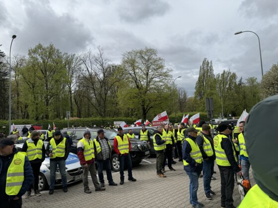 Protest branży drzewnej w Białymstoku