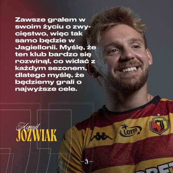 Ekstraklasa piłkarska – Kamil Jóźwiak podpisał kontrakt z Jagiellonią