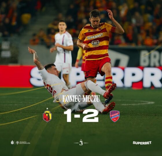 Mecz Jagiellonii Białystok z Rakowem Częstochowa 1:2