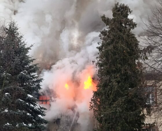 Dąbrowa Białostocka. Pożar byłego ośrodka kultury